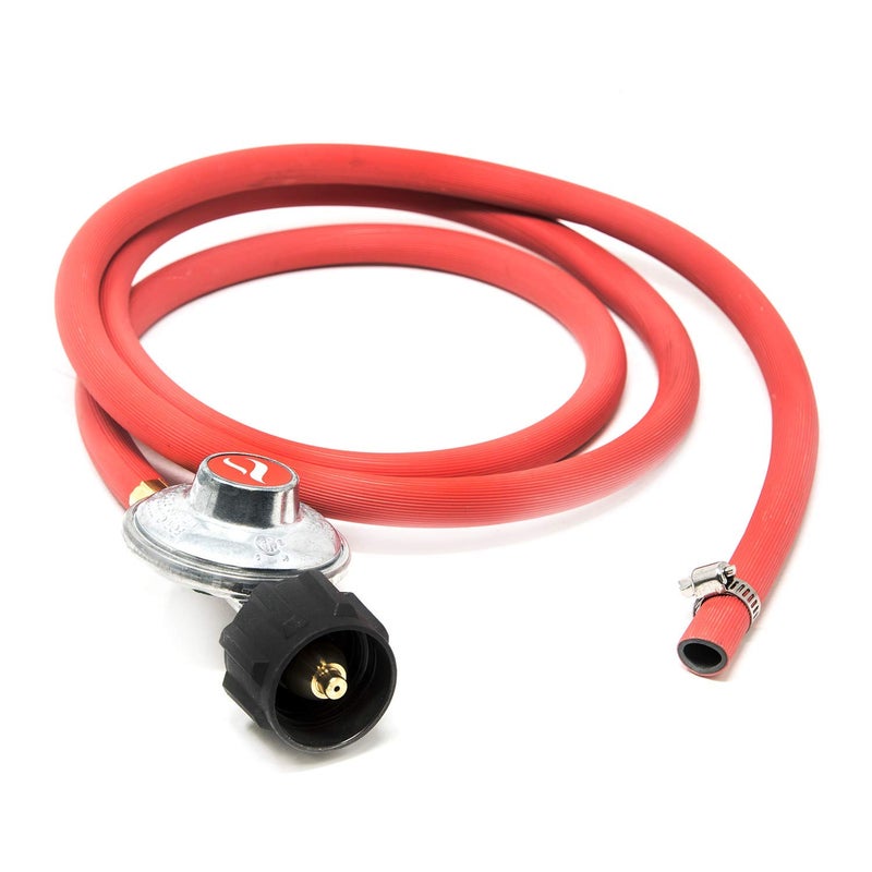 GasOne Gas One 2102 New Improved 6 ft Low Pressure Propane Regulator and Hose Connection Kit for LP/LPG Most LP/LPG Gas Grill, Heater and Fire Pit Table,Brown/A - Image 1